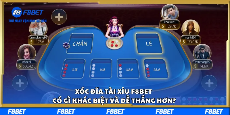 Xóc Đĩa Tài Xỉu F8BET Có Gì Khác Biệt Và Dễ Thắng Hơn?